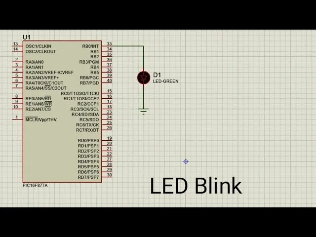 How to Blink an LED using PIC16F877A and MPLAB X IDE