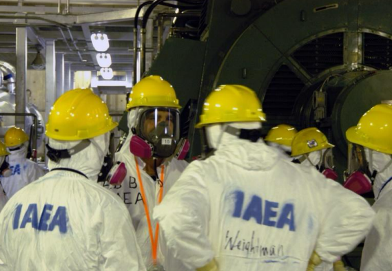 IAEA inspectors at a nuclear facility